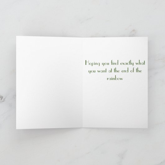 Funny St. Patrick's Day Card met kat Kaart (Binnen)