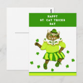 Funny St. Patrick's Day Cat Briefkaart (Voorkant / Achterkant)