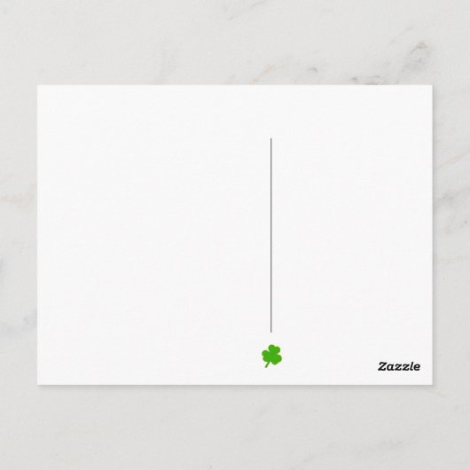 Funny St. Patrick's Day Cat Briefkaart (Achterkant)