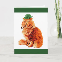 Funny St. Patricks Day Cat Kaart