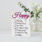 Funny St Patricks Day Checkbox Card Feestdagenkaart (Staand voorkant)