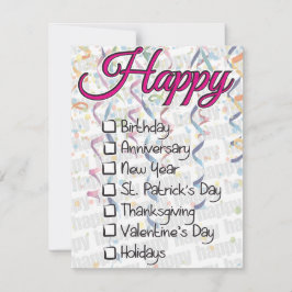 Funny St Patricks Day Checkbox Card Feestdagenkaart