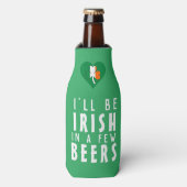 Funny St. Patrick's Day Clover Irish Flag zal Flesjeskoeler (Fles Voorkant)