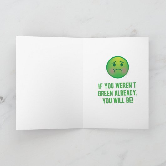 Funny St. Patrick's Day Corned Beef and Cabbage Kaart (Binnen)