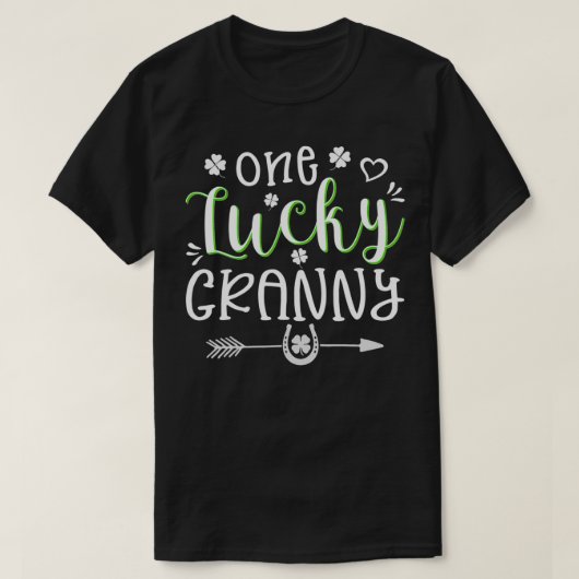Funny St Patrick's Day Cute Gift for One Lucky Gra T-shirt (Design voorkant)