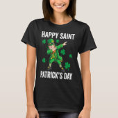 Funny St Patrick's Day Dabbing Leprechaun Apparel  T-shirt (Voorkant)