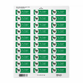 Funny St. Patrick's Day Dachshund (zwart-wit) Etiket (Full Sheet)