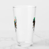 Funny St. Patrick's Day Dachshund (zwart-wit) Glas (Links)