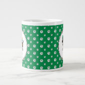 Funny St. Patrick's Day Dachshund (zwart-wit) Grote Koffiekop (Voorkant)