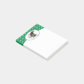 Funny St. Patrick's Day Dachshund (zwart-wit) Post-it® Notes (Schuin)