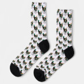 Funny St. Patrick's Day Dachshund (zwart-wit) Sokken (Links)