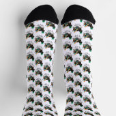 Funny St. Patrick's Day Dachshund (zwart-wit) Sokken (Top)
