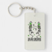 Funny St. Patrick's Day | Dead Inside | Skeletons Sleutelhanger (Voorkant)