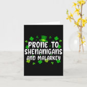 Funny St Patricks Day, die aan de Shenanigans en a Kaart (Gele Bloem)