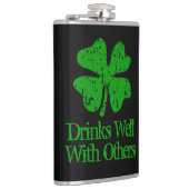 Funny St Patrick's Day drink citaat 8 oz kolf Heupfles (Rechts)