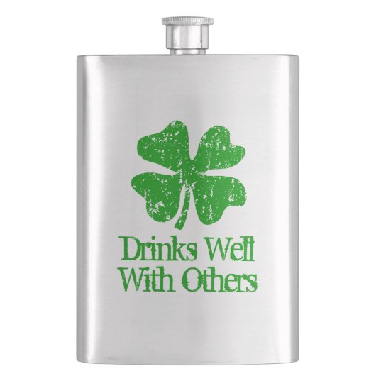 Funny St Patrick's Day drink fles voor Ierse parti Flacon (Voorkant)