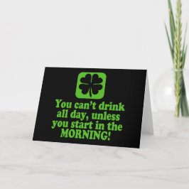 Funny St Patricks Day Drink Kaart
