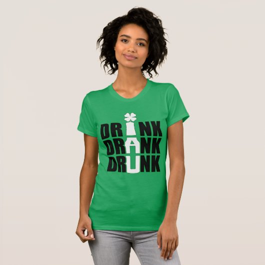 Funny St. Patrick's Day Drink Party Beer Humor T-shirt (Voorkant volledig)