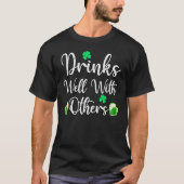 Funny St Patricks Day Drink Shirt Drinken (Voorkant)