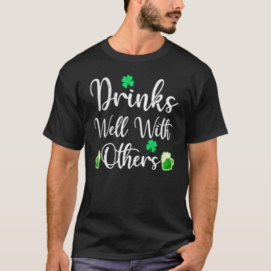 Funny St Patricks Day Drink Shirt Drinken (Voorkant)