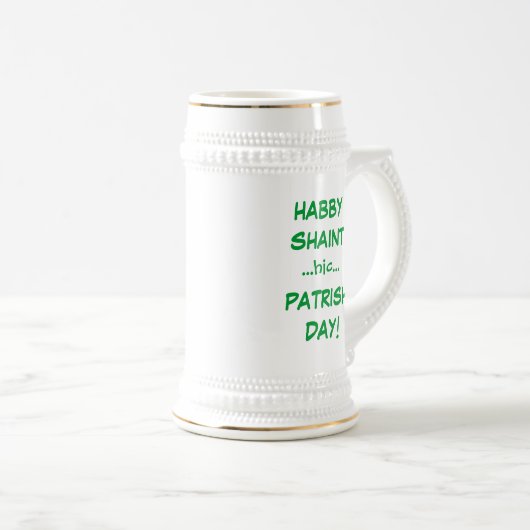 Funny St Patricks Day Drink Slurring Drink Bierpul (Voorkant rechts)