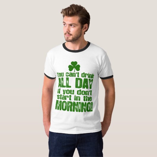 Funny St Patrick's Day Drink T-shirt (Voorkant volledig)