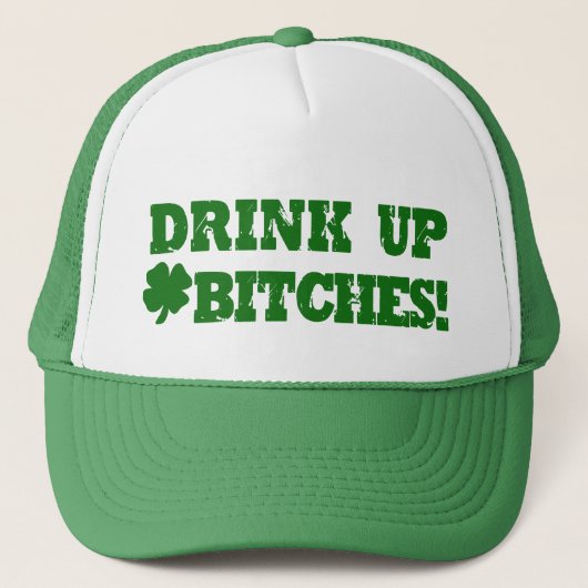 Funny St Patricks Day Drink Trucker Pet (Voorkant)