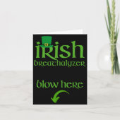 Funny St Patricks Day Drinking Irish Breathalyzer  Kaart (Voorkant)