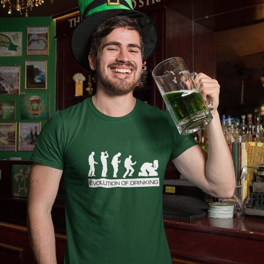 Funny St Patrick's Day Evolution of Drink Shirt