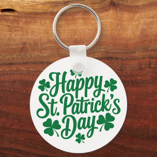 Funny St. Patrick's Day funny Tractor Sleutelhanger (Achterkant)