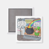 Funny St. Patrick's Day Gift of Kaart - Leprechaun Magneet (Voorkant / Achterkant)