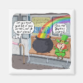 Funny St. Patrick's Day Gift of Kaart - Leprechaun Magneet (Voorkant)