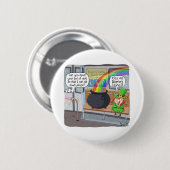 Funny St. Patrick's Day Gift of Kaart - Leprechaun Ronde Button 5,7 Cm (Voorkant /achterkant)