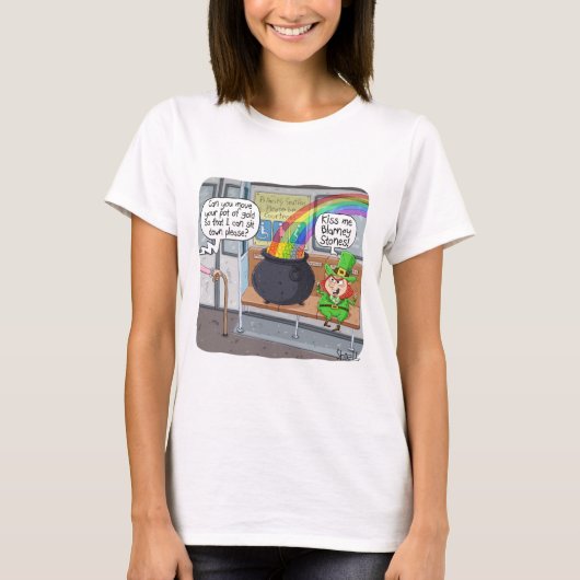 Funny St. Patrick's Day Gift of Kaart - Leprechaun T-shirt (Voorkant)