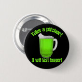 Funny St. Patrick's Day Green Beer Ronde Button 5,7 Cm (Voorkant /achterkant)