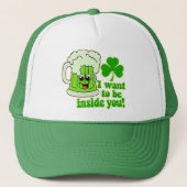 Funny St Patricks Day Green Beer Trucker Pet (Voorkant)