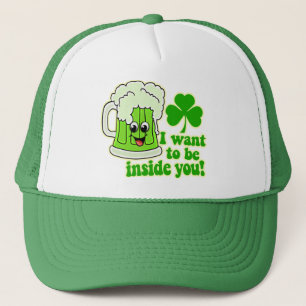 Funny St Patricks Day Green Beer Trucker Pet