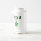 Funny St Patricks Day Green Shamrock Beer Stein Bierpul (Voorkant links)