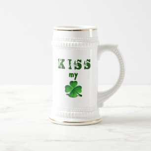 Funny St Patricks Day Green Shamrock Beer Stein Bierpul