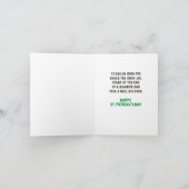 Funny St. Patrick's Day Greeting Kaart (Binnen)
