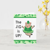 Funny St. Patrick's Day Greeting Kaart (Gele Bloem)