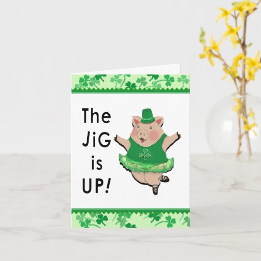 Funny St. Patrick's Day Greeting Kaart (Gele Bloem)