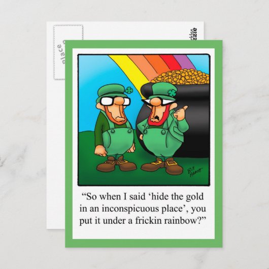 Funny St. Patrick's Day Humor Briefkaart (Voorkant / Achterkant)