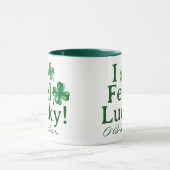 Funny St. Patrick's Day I Feel Lucky Clover Trio Mok (Midden)