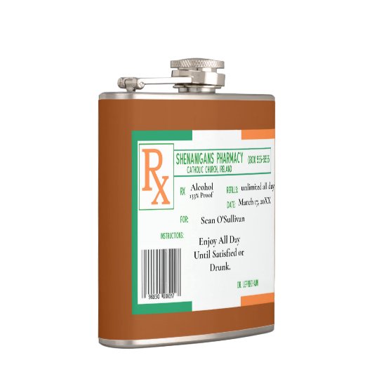 Funny St. Patrick's day Irish Booze Heupfles (Rechts)