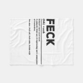 Funny St Patricks Day Irish Feck Definition For Wo Fleece Deken (Voorkant (Horizontaal))