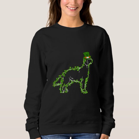 Funny St Patrick's Day Irish Golden Retriever with Trui (Voorkant)