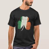 Funny St. Patrick's Day Irish Ireland Shamrock Fla T-shirt (Voorkant)