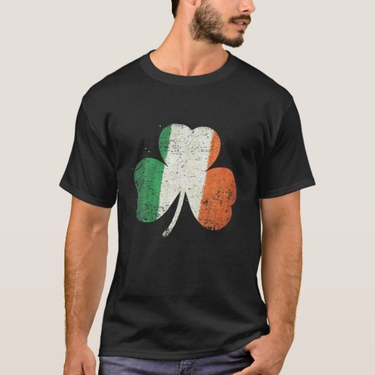 Funny St. Patrick's Day Irish Ireland Shamrock Fla T-shirt (Voorkant)