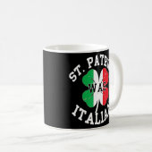 Funny St Patricks Day Irish Italy O'talian Koffiemok (Voorkant rechts)